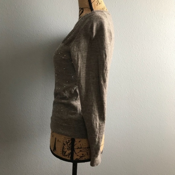 J. Crew Gray Sparkle Wool Sweater - Picture 3 of 8